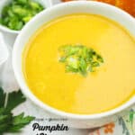 Pumpkin Ginger Soup with text overlay