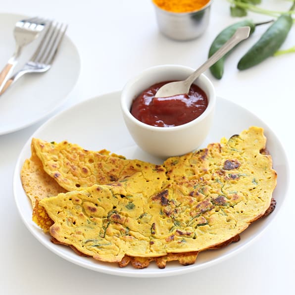 Chickpea Flour Pancakes from Vegan Richa's Indian Kitchen (vegan and gluten-free)