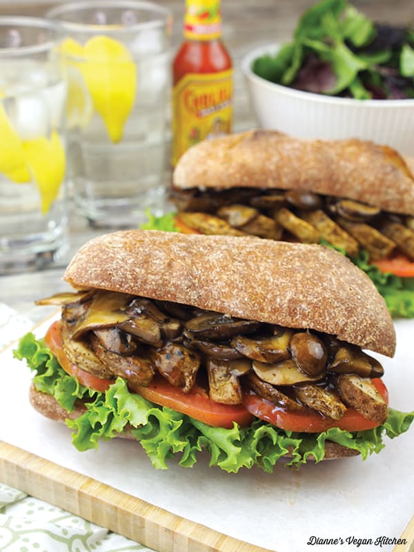 Air Fryer Cajun French Fry Po’ Boy with Vegan Mushroom Gravy from Vegan Cooking in Your Air Fryer by Kathy Hester