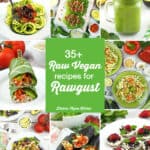 Rawgust raw vegan recipes collage