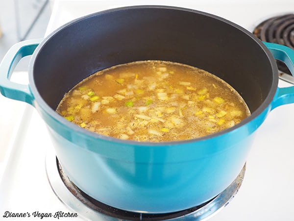 soup cooking in pot on stove