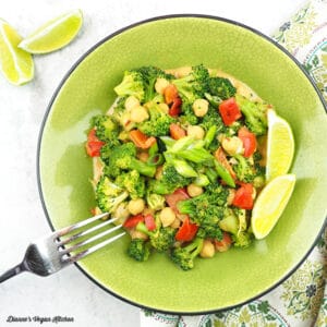 Coconut-Peanut Butter Chickpea and Broccoli Stir-Fry square