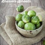 brusssels sprouts with text overlay