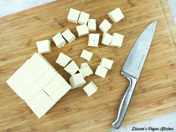 dicing tofu
