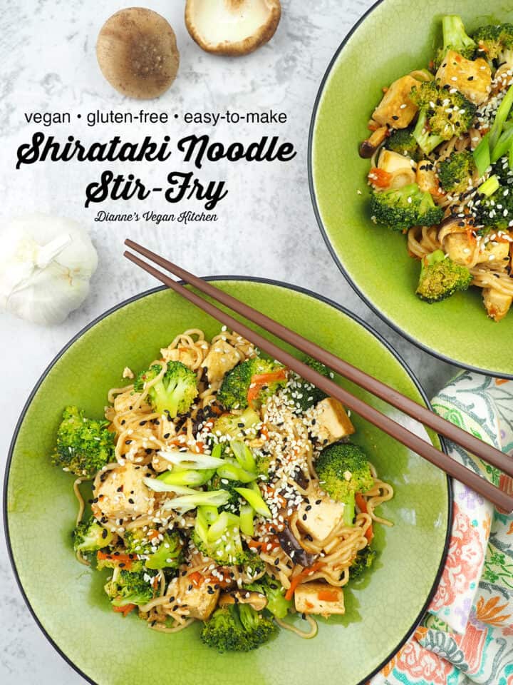 Easy Tofu and Shirataki Noodle StirFry Dianne's Vegan Kitchen