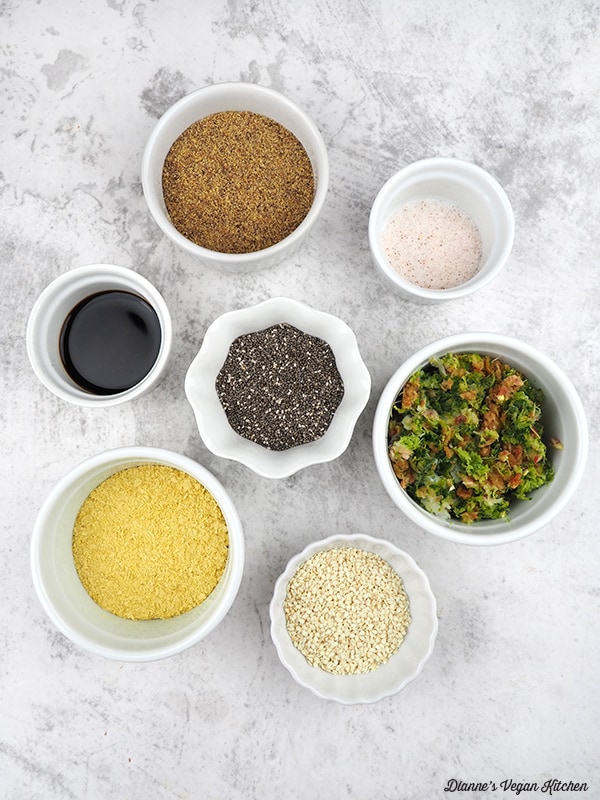 seeds, juice pulp, nutritional yeast, and tamari
