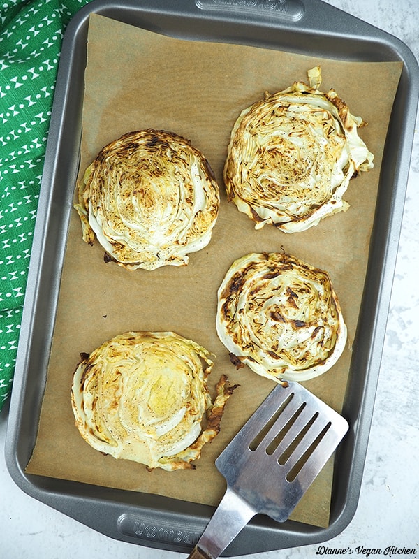 cabbage steaks out of the oven