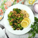 Lemon Pepper Soy Curls with Broccoli square