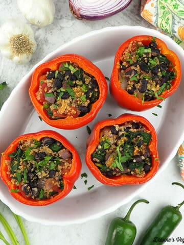 peppers in dish square