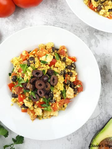scrambled tofu square