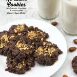 Vegan No Bake Cookies with text overlay