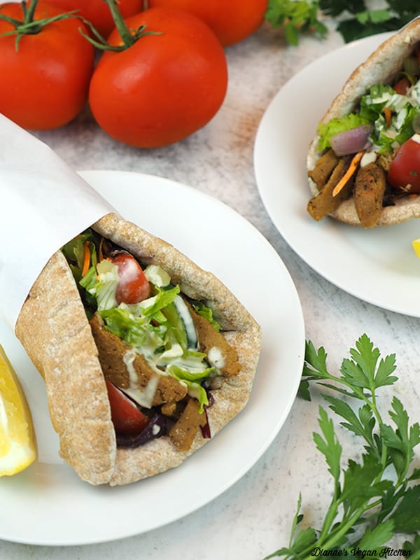 two gyros with tomatoes