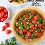 Fresh Tomato Salsa with text overlay