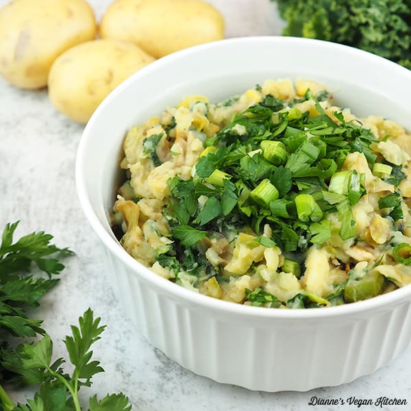 colcannon with potatoes and kale, square