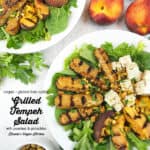 Grilled Tempeh Salad with text overlay