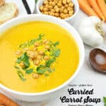 Curried Carrot Soup with text overlay