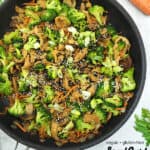Soy Curl Stir-Fry with text overlay