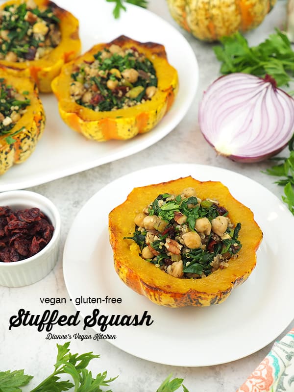 stuffed squash with text overlay