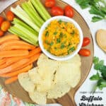 Buffalo Chickpea Dip with Text Overlay