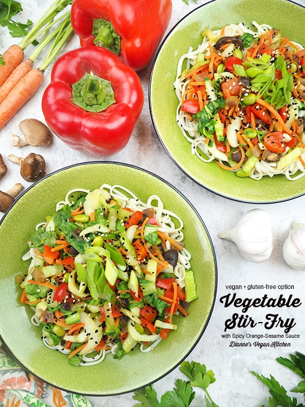 Vegetable Stir-Fry with text overlay