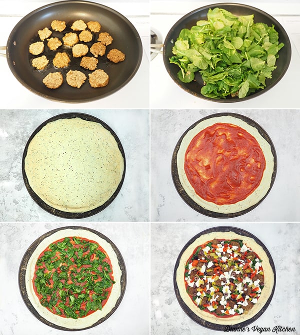making pizza collage