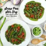 Snap Pea Stir Fry with text overlay