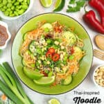Vegan Thai Noodle Salad with text overlay