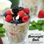 Overnight Oats with Chia and Berries with text overlay