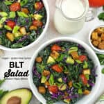 BLT Salad with text overlay