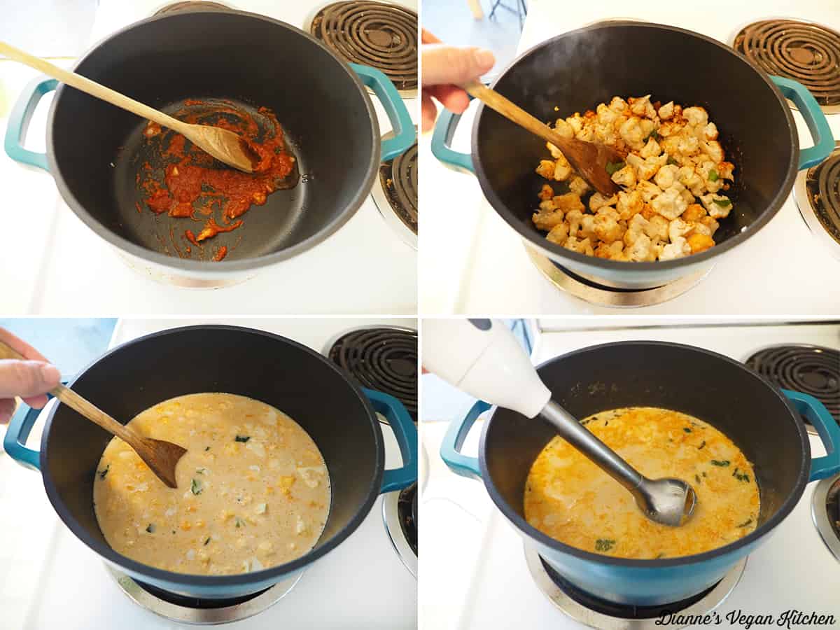 making soup collage