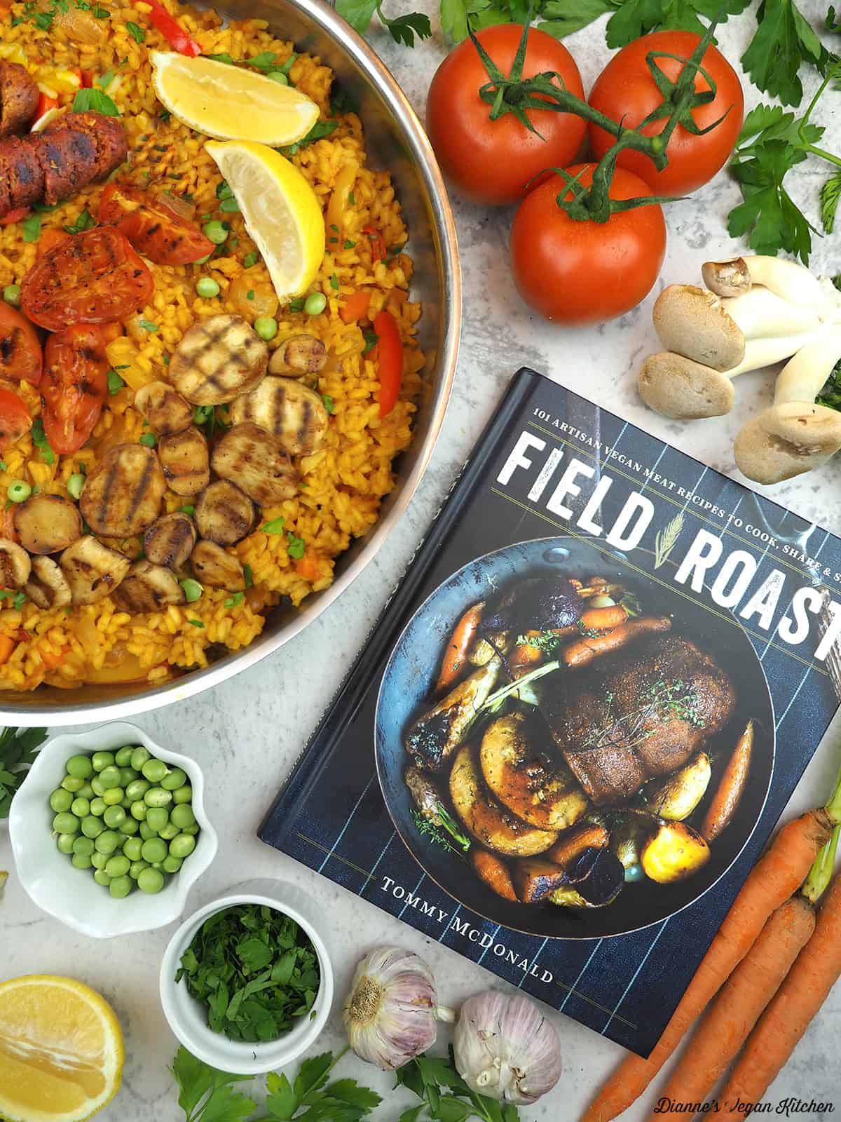 Pan of Paella with the Field Roast Cookbook