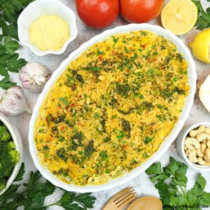 Vegan Broccoli and Rice Casserole square