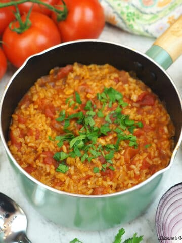 vegan Spanish rice square