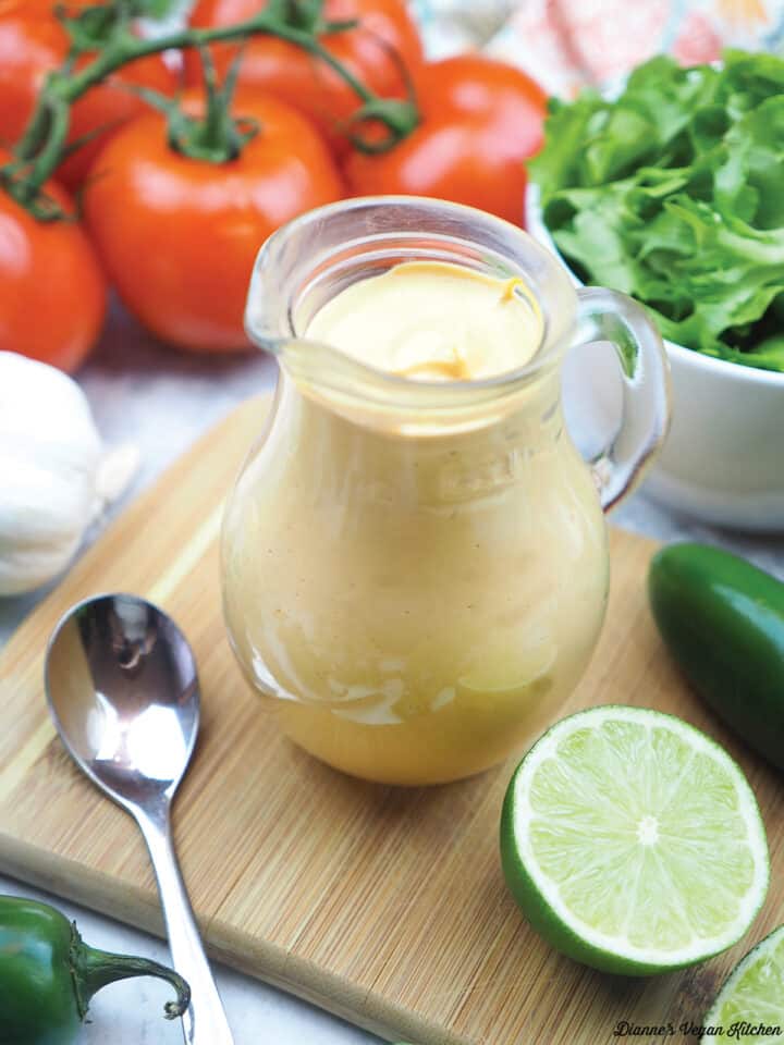 Creamy Vegan Chipotle Lime Dressing Dianne's Vegan Kitchen