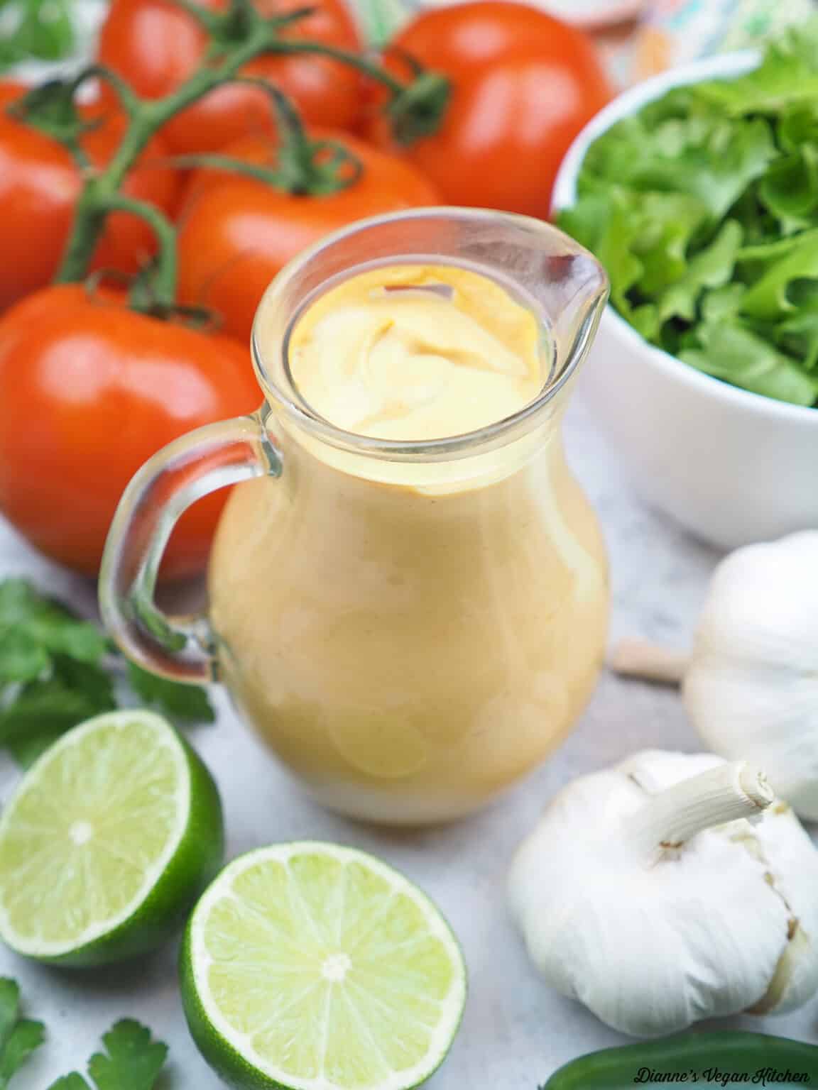 Creamy Vegan Chipotle Lime Dressing Dianne's Vegan Kitchen
