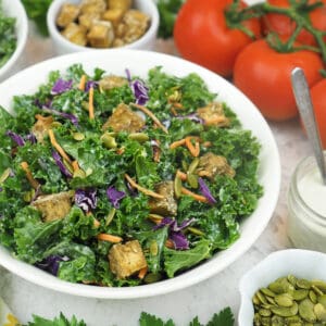 Kale Salad with Tofu and Tahini square