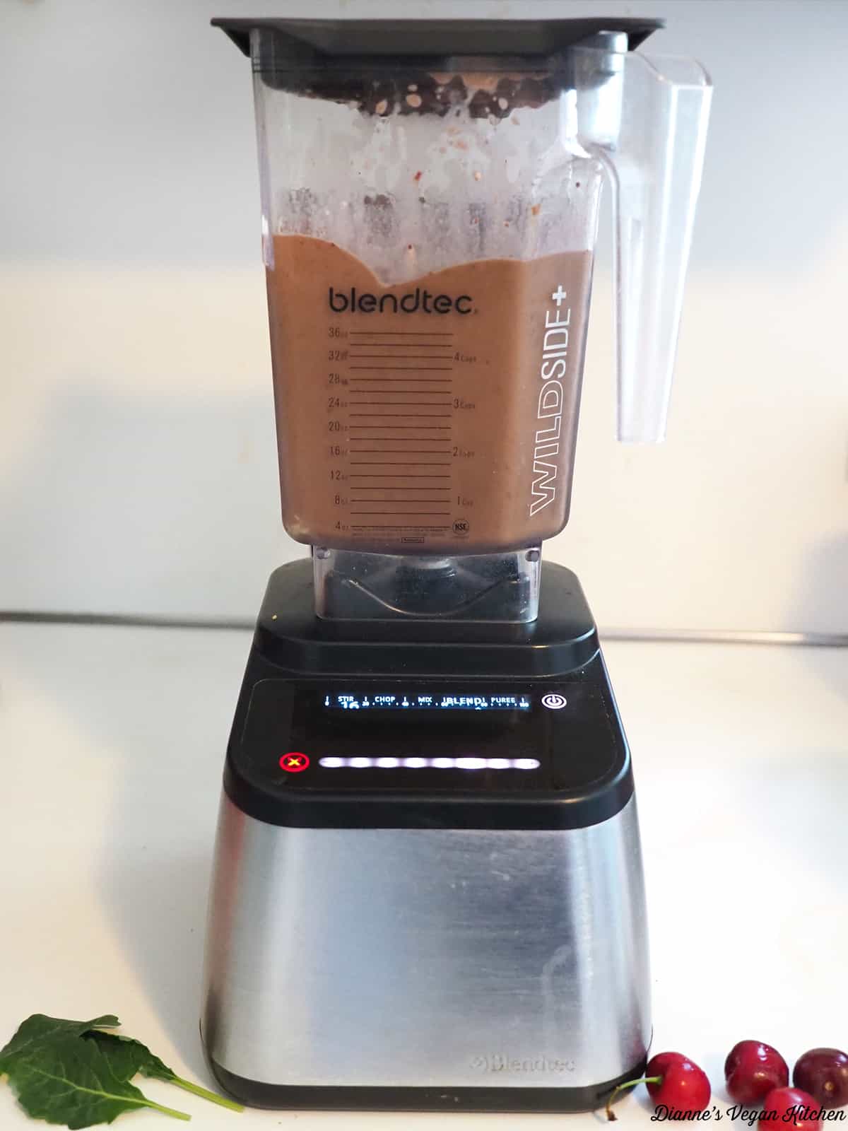 blended smoothie in Vitamix