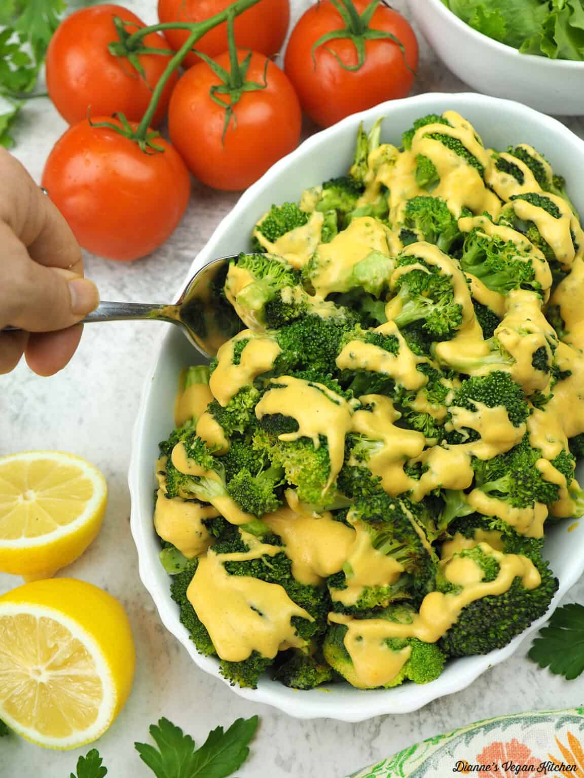 Vegan Broccoli with Cheese Sauce Dianne's Vegan Kitchen