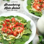 Strawberry Kale Salad with text overlay
